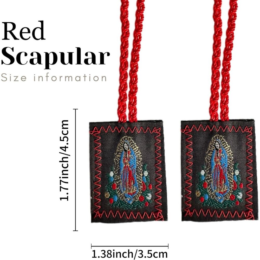 3 Pack Brown Escapulario De La Virgen Del Carmen, Green San Judas Tadeo Escapula - Picture 3 of 8